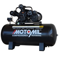 Compressor de Ar Profissional 15 Pés 3,0HP 175 Litros Monofásico Bivolt - MOTOMIL-CMW15/175